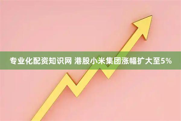 专业化配资知识网 港股小米集团涨幅扩大至5%